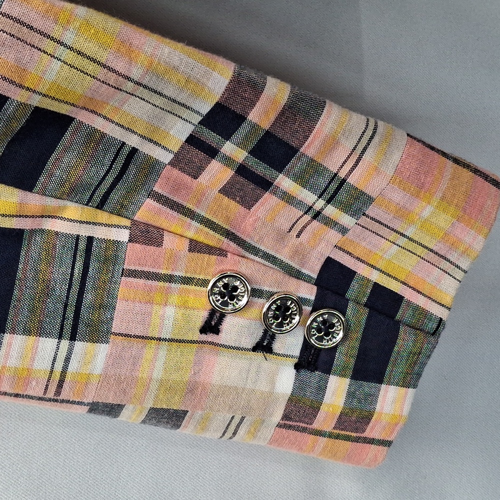 Sold! Tommy Hilfiger Mixed Madras Plaid Blazer Jacket Multicolor 12 NWOT - Picture 8 of 13